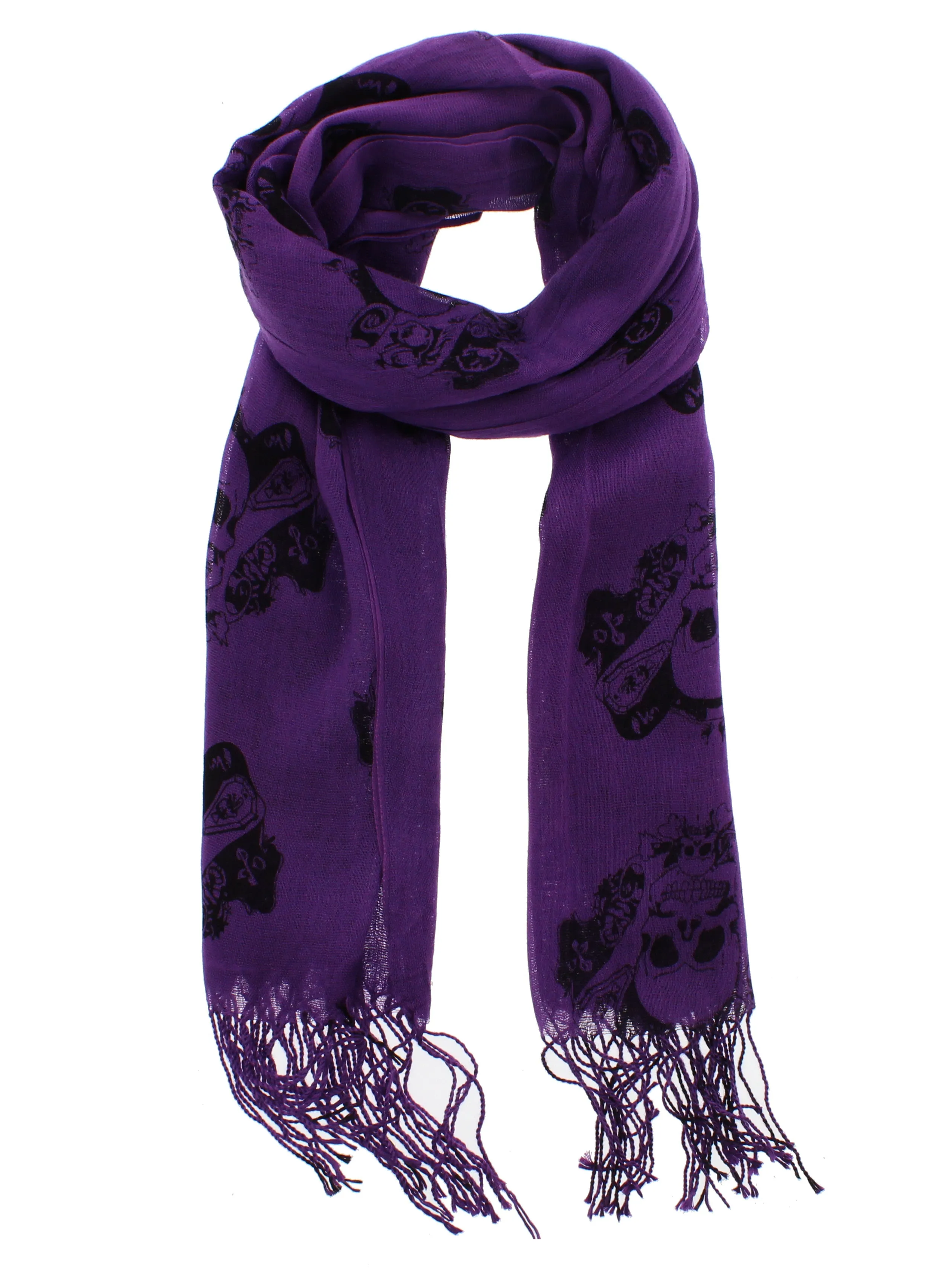 Skull & Scrolls Print Scarf