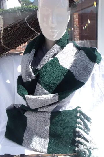 Slytherin style year 1 onwards, Harry Potter inspired 6ft double thickness scarf