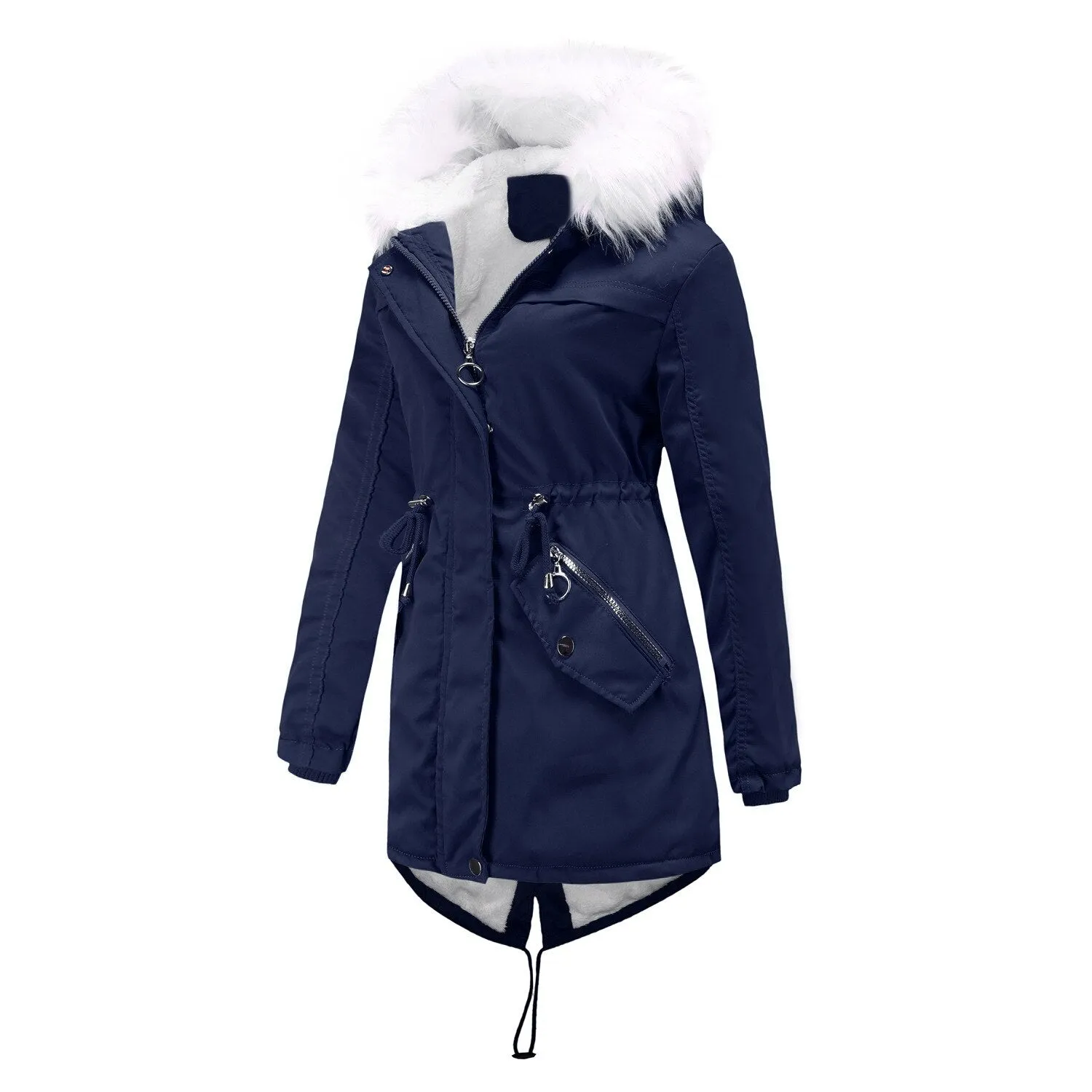 Solid Color Parka Jacket for Women (4 colors)