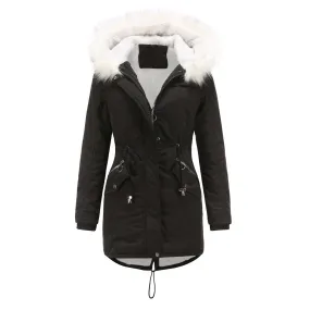 Solid Color Parka Jacket for Women (4 colors)