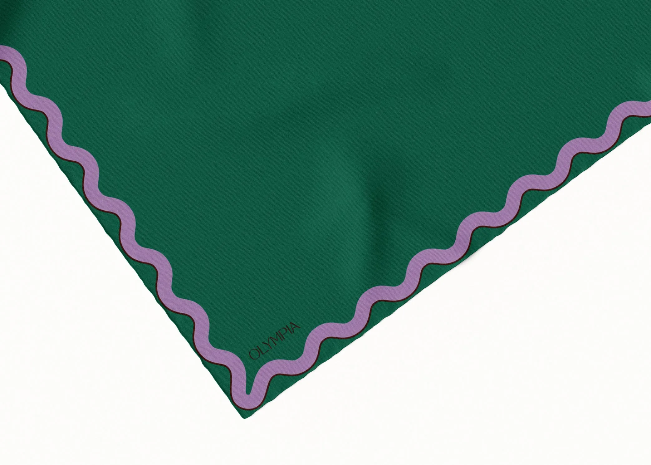 Sophie Emerald/Lilac Silk Scarf - 89x89cm