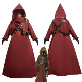 Star Wars The Mandalorian Jawa Cosplay Costume Kids Cape Outfit Halloween Party Suit