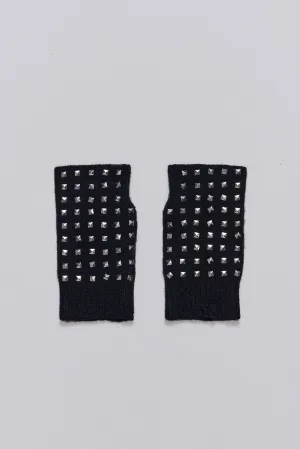 Stud Fingerless Gloves