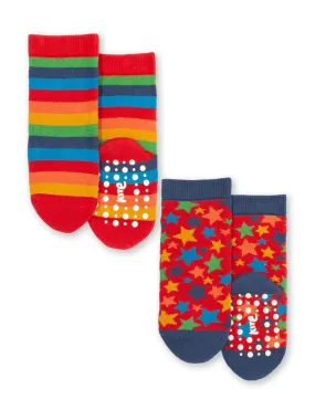 Superstar grippy socks red