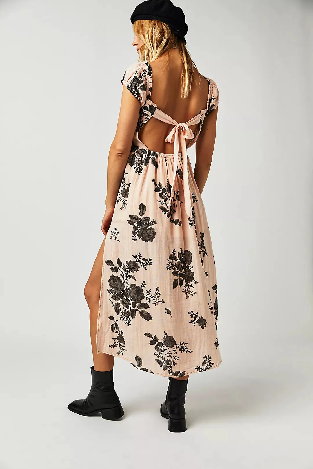 The Forget Me Not Midi Dress by Free People - Peach