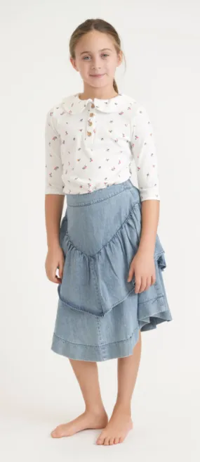 THE PEPLUM DENIM SKIRT