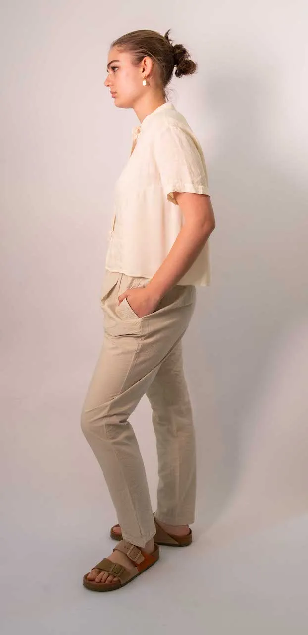 Transit Par Such Textured Casual trouser in Sand