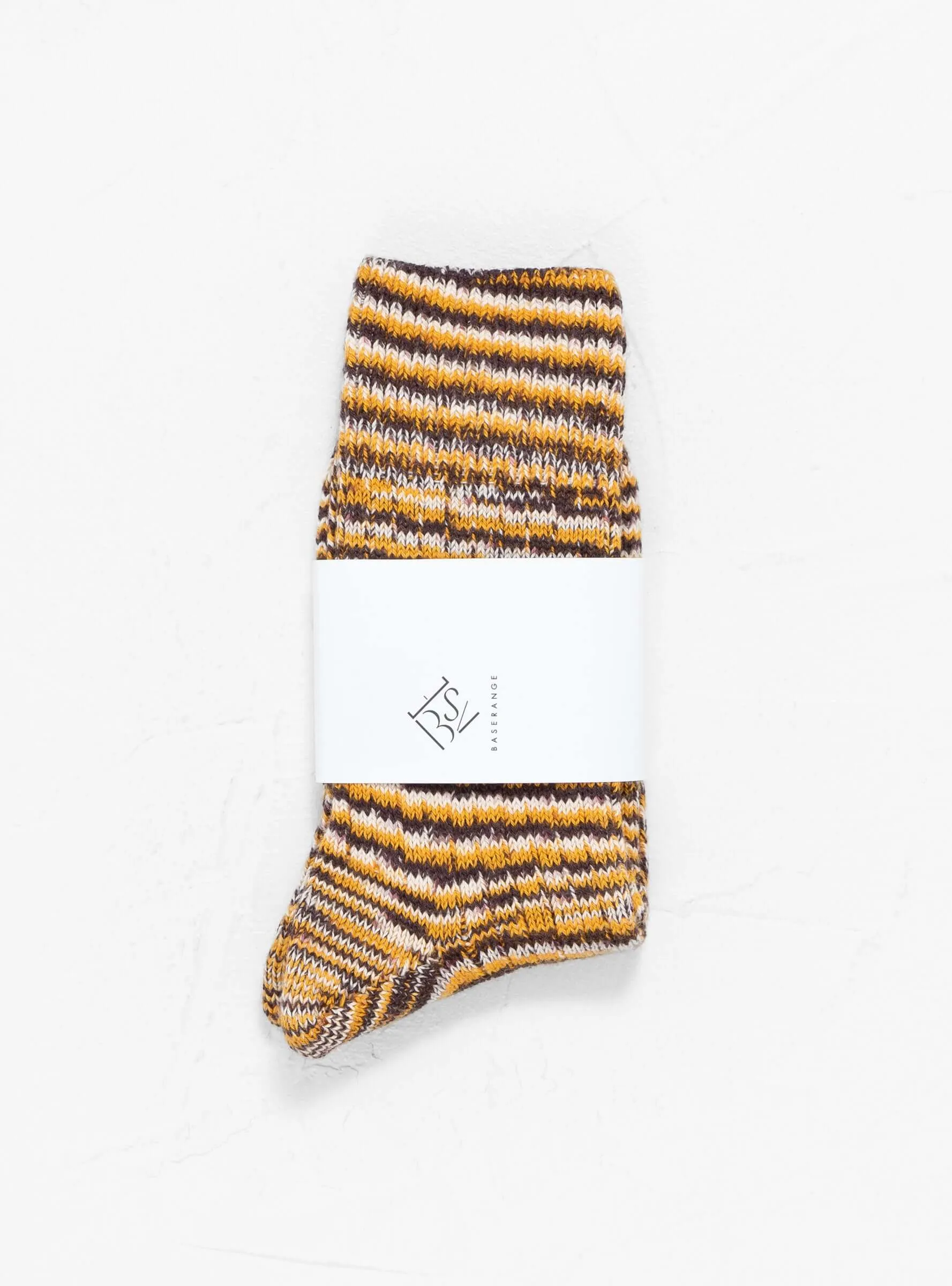 Twisted Overankle Socks Brown Multi