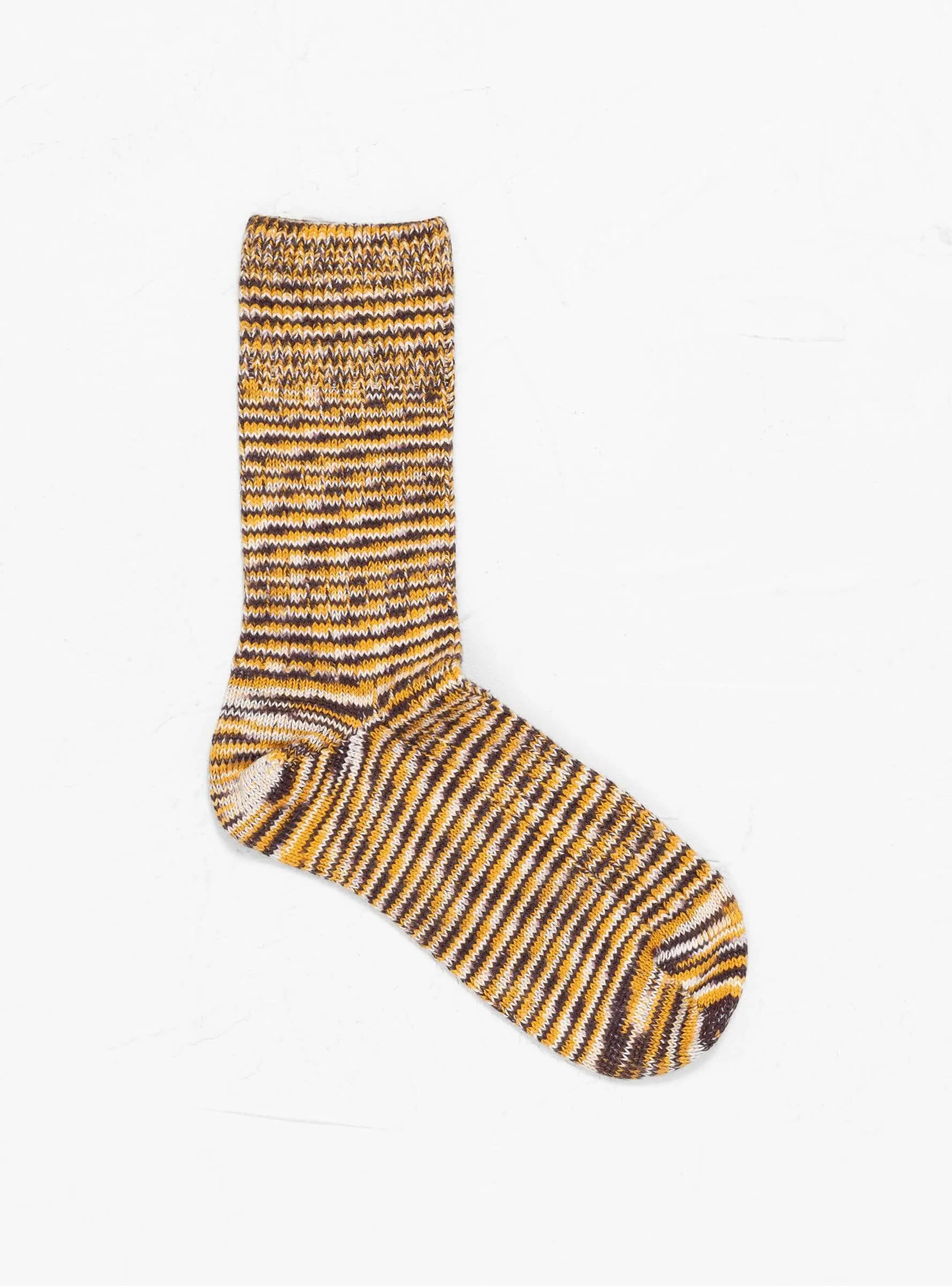 Twisted Overankle Socks Brown Multi