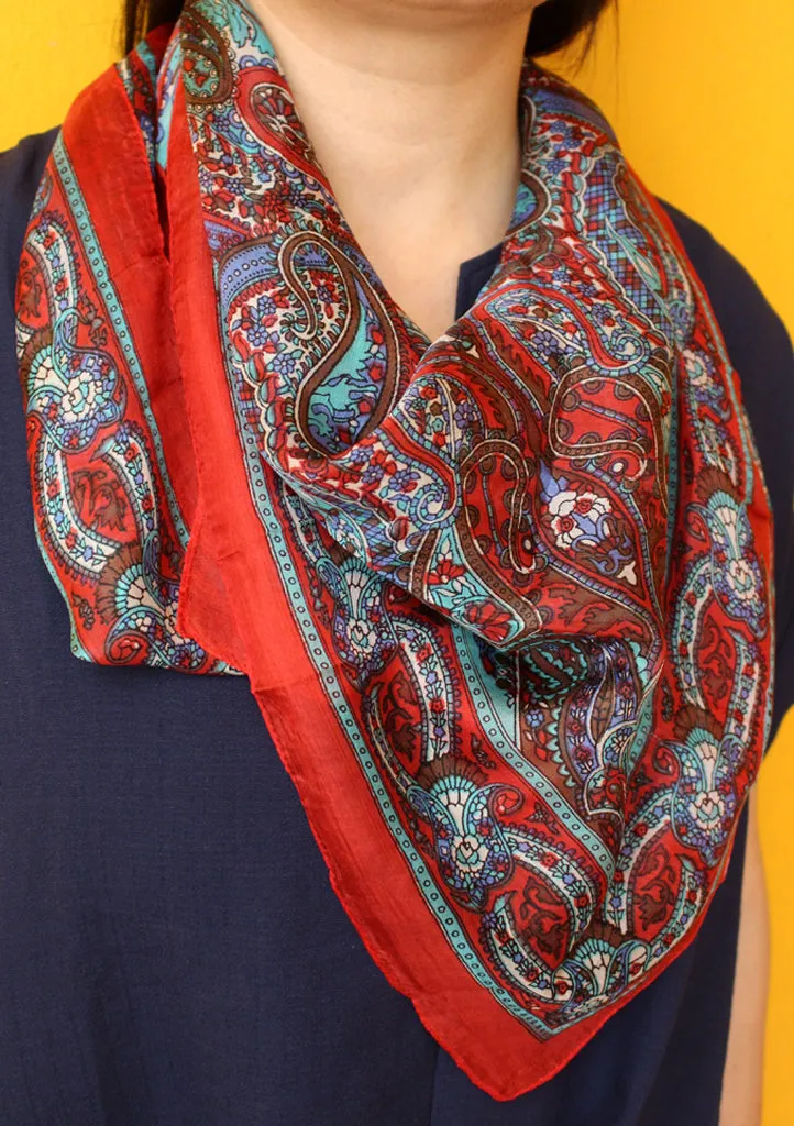 Vibrant Color Soft and Stylish Bandanas Silk Scarves, Summer Accessories