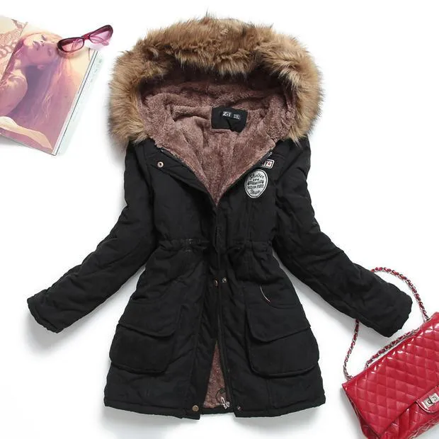 Winter Jacket Women Thick Warm Hooded Parka Mujer Cotton Padded Coat