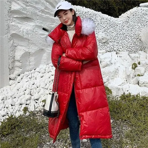 Women Winter Long Parka Space Cotton