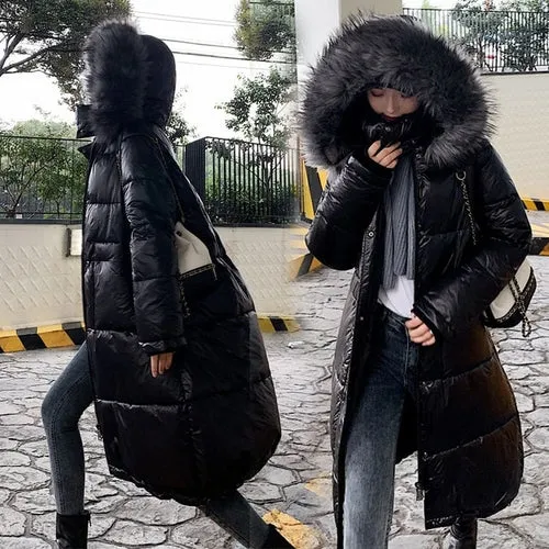 Women Winter Long Parka Space Cotton