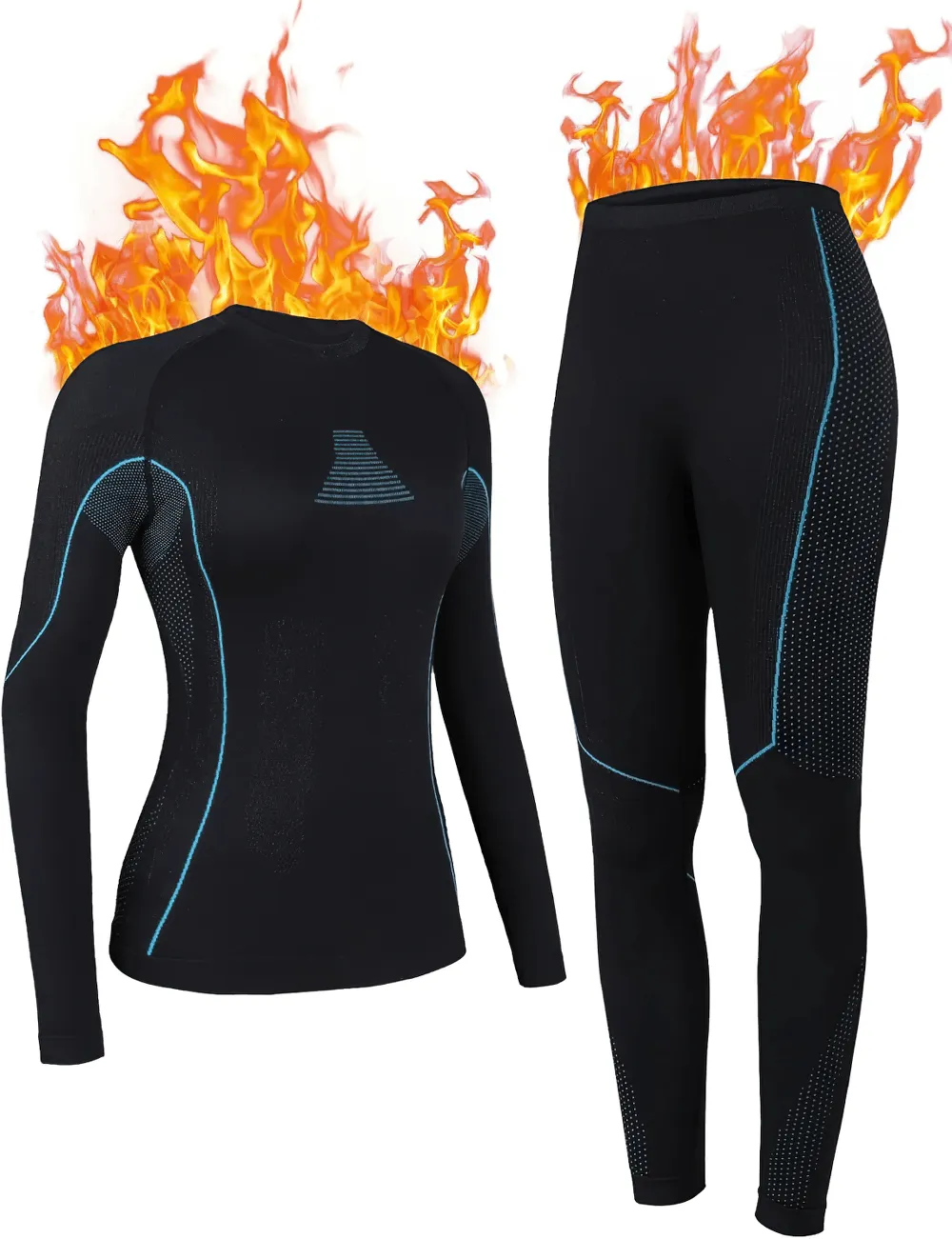 Women's Elastic Thermal Ski Base Layer Set - SF2255