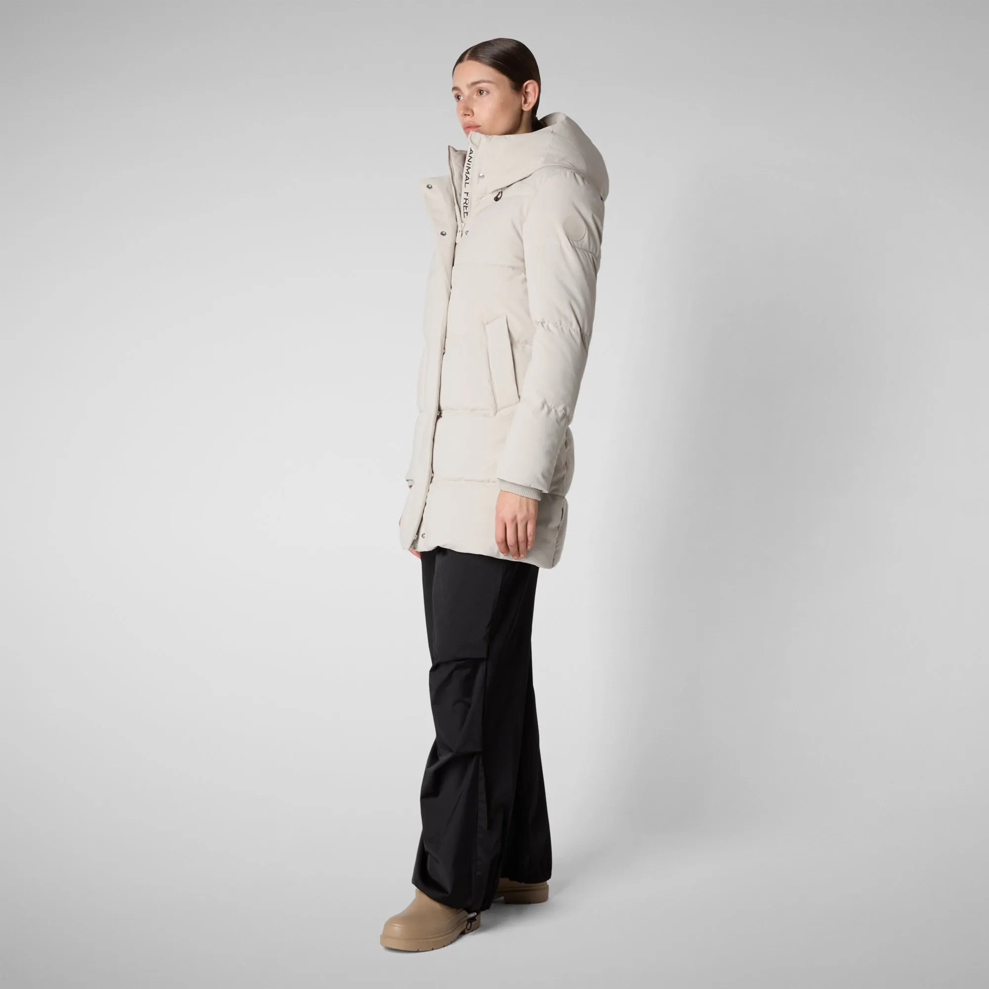 Women's Hooded Parka Bethany in Rainy Beige