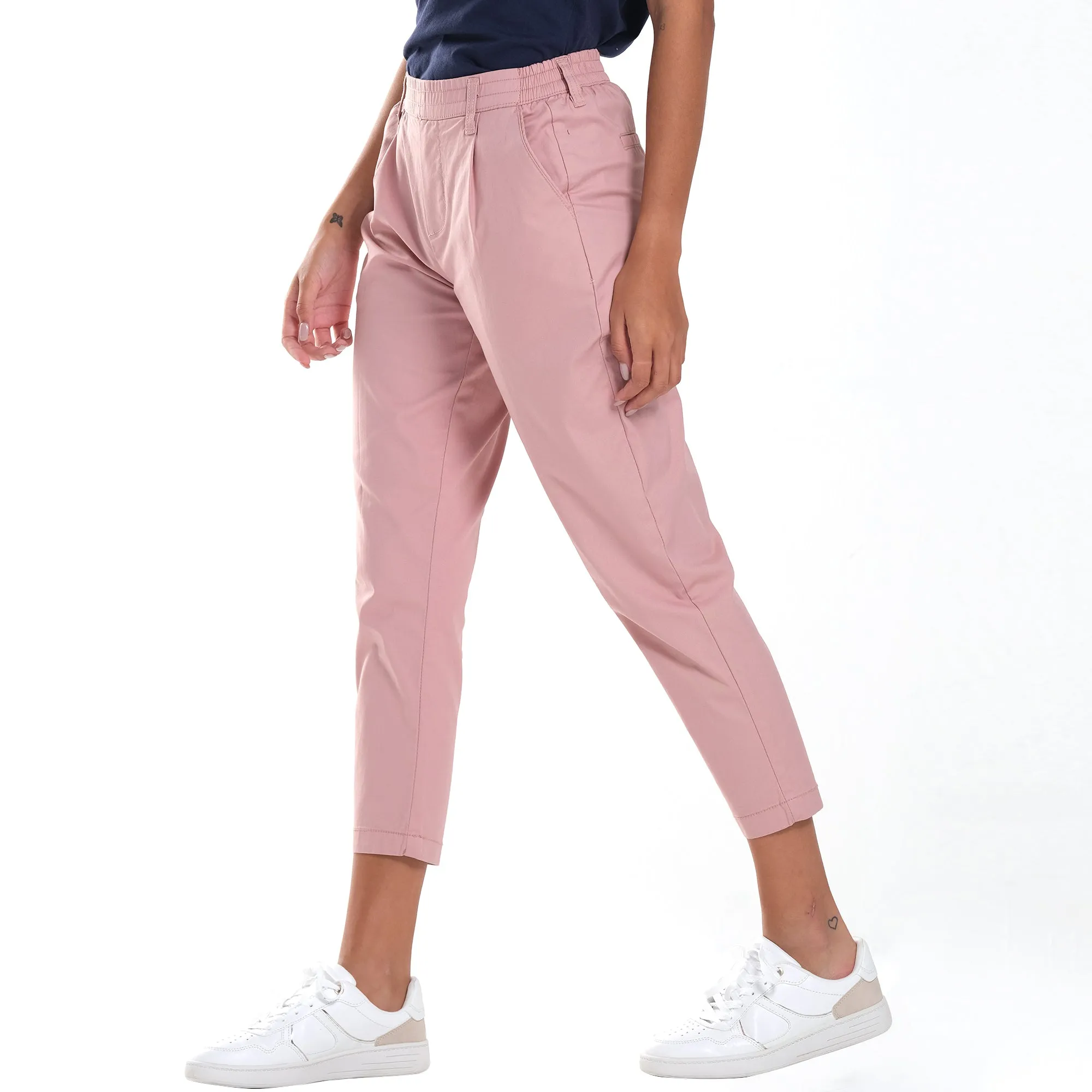 WOMENS TROUSERS IN STRETCH CANVAS