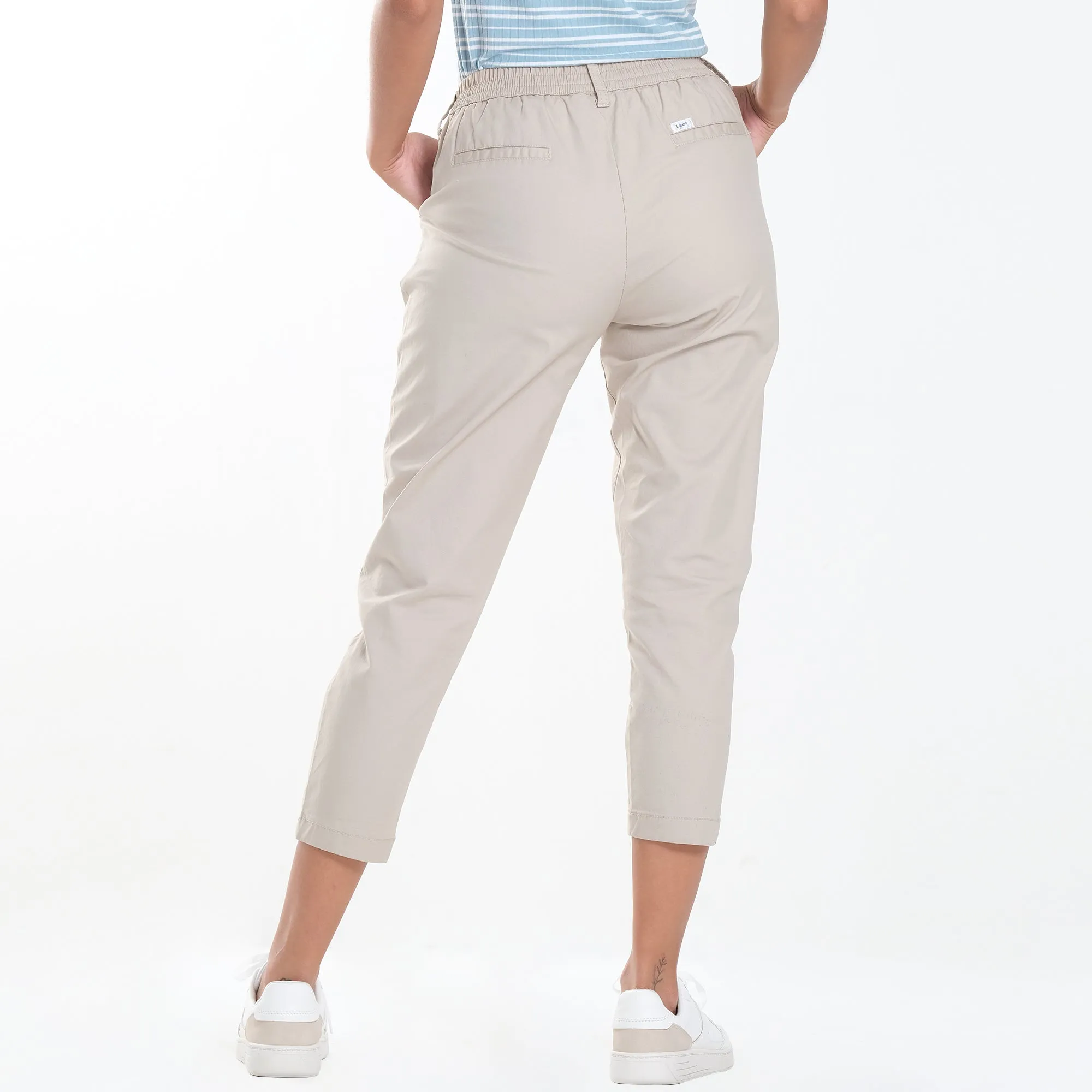 WOMENS TROUSERS IN STRETCH CANVAS