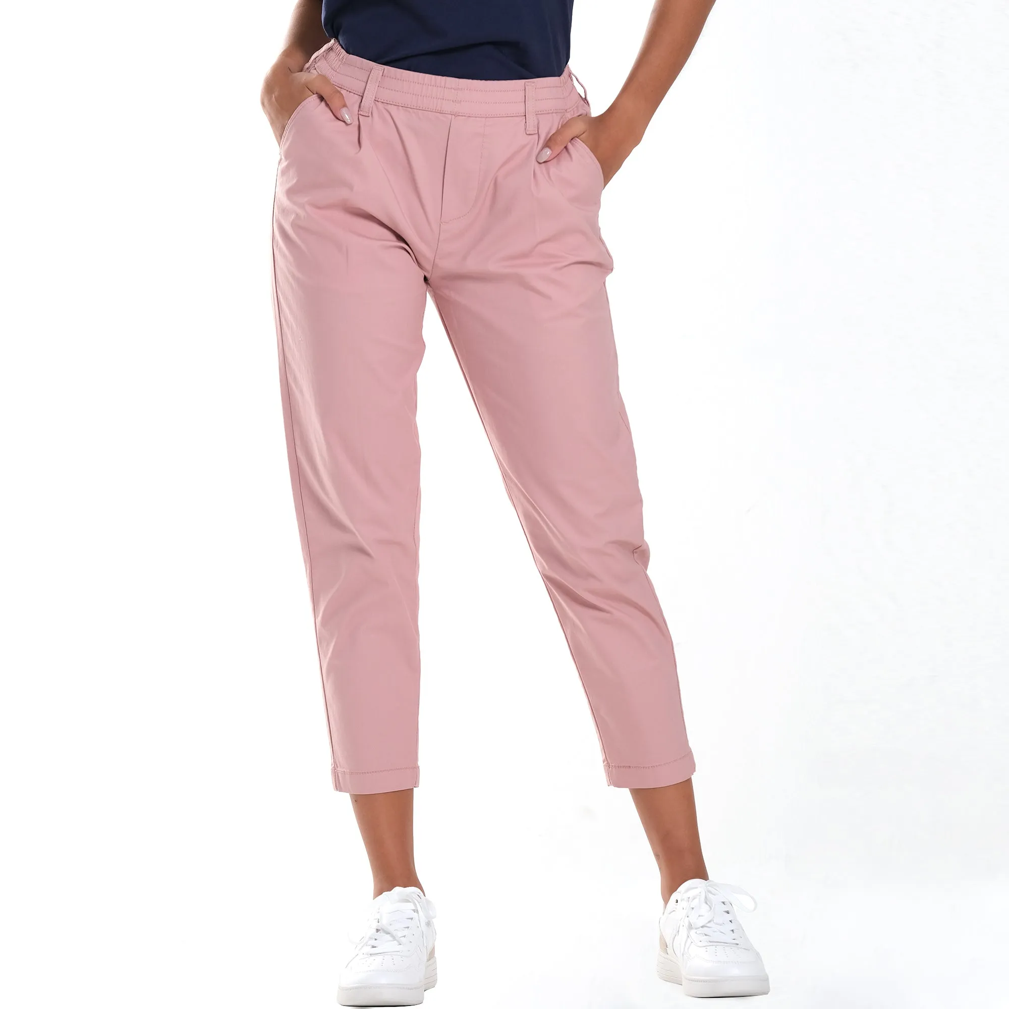 WOMENS TROUSERS IN STRETCH CANVAS