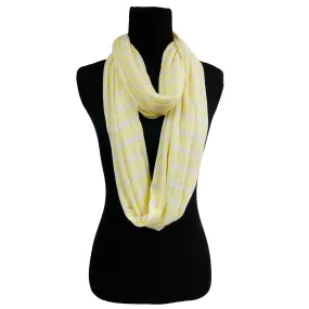 Yellow Striped Infinity Scarf